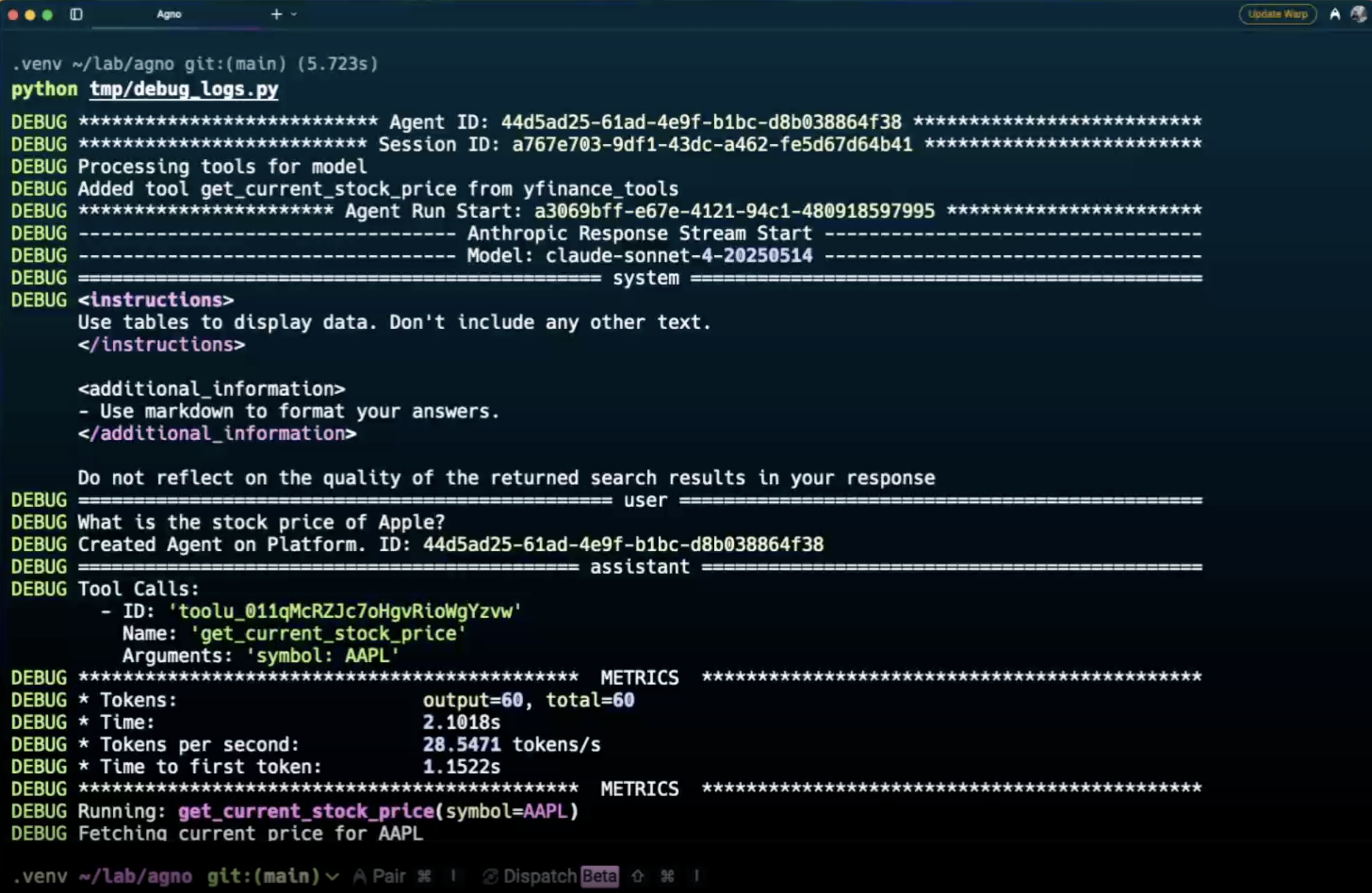 Agno Telemetry & Debugging