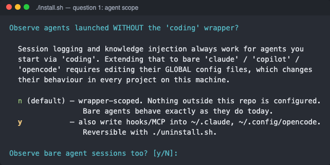 Question 1: agent scope