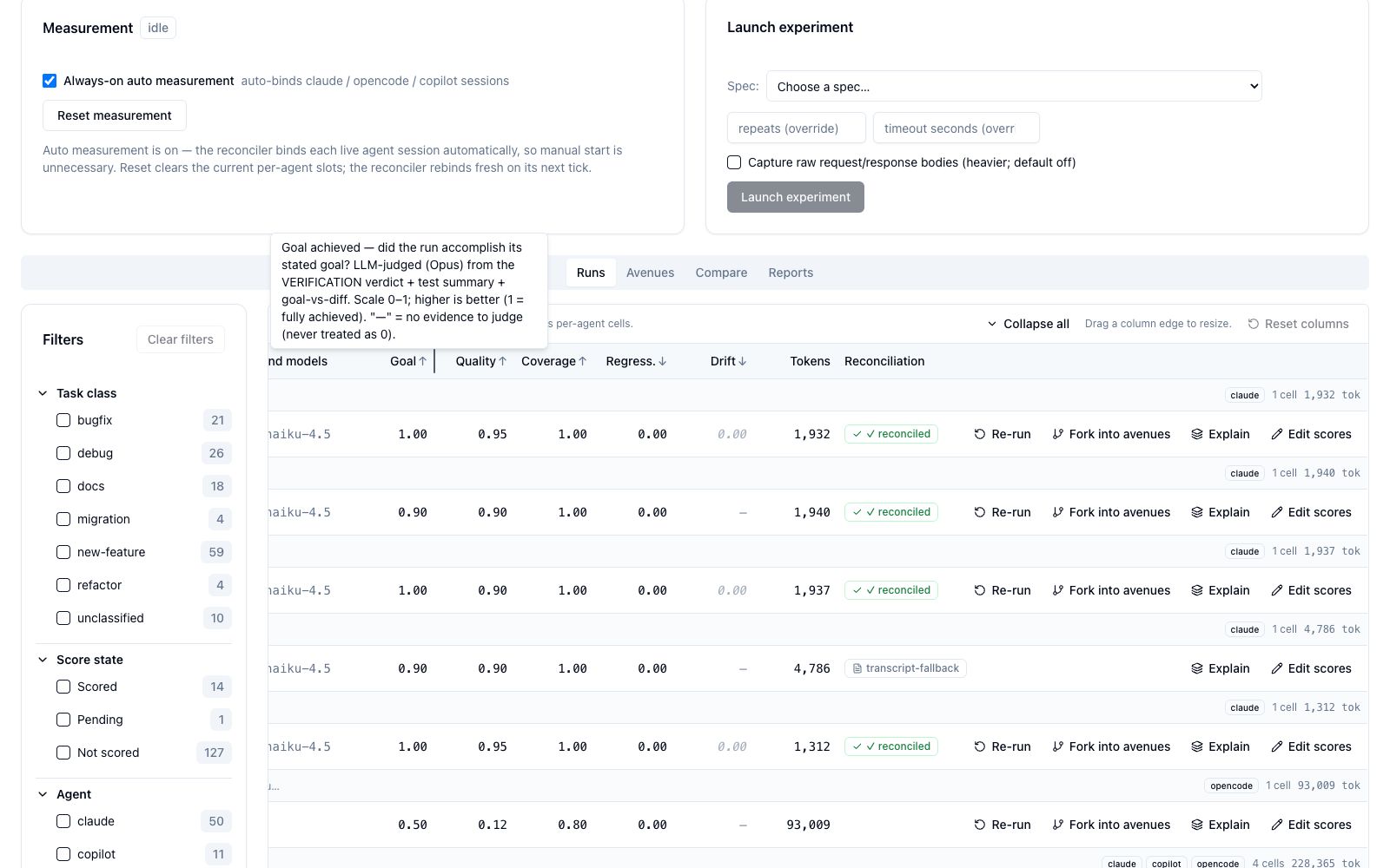Goal-score header tooltip — full definition surfaced on hover